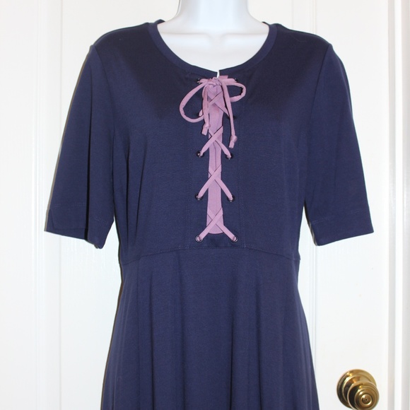 Brand New Anthropologie Navy Dress Women's Medium - Picture 7 of 7